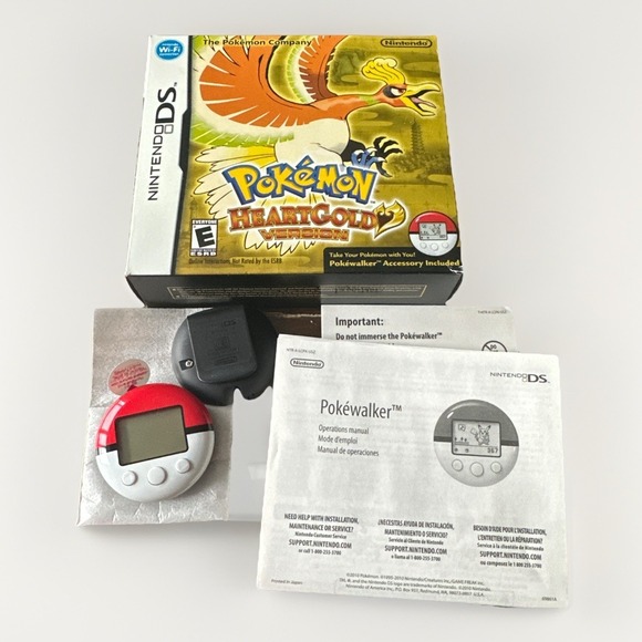Pokemon HeartGold Nintendo DS Box + Manual + PokeWalker Authentic NO GAME